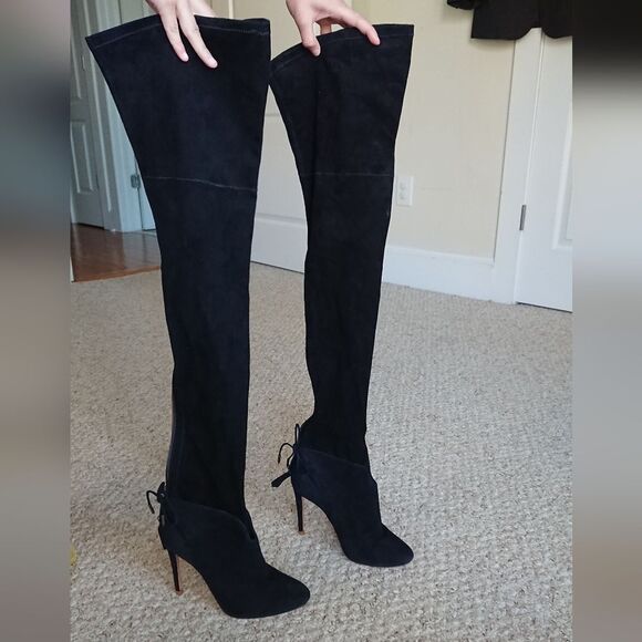 Aquazzura All I Need Over the Knee Stiletto black Boots size 36 - Picture 2 of 16